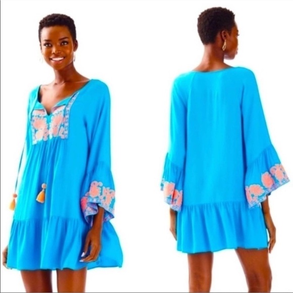 Lilly Pulitzer Amisa Tunic Dress in Sparkling Blue - Picture 10 of 11